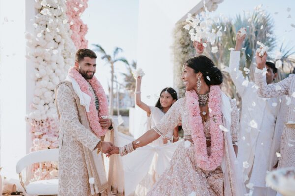 This bride wore three Manish Malhotra looks for her Mexican fiesta-inspired wedding