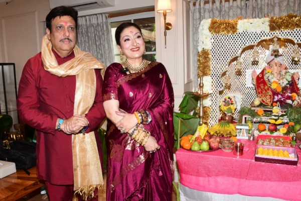 Govinda and Sunita spotted together on Ganesh Chaturthi disparaging divorce rumors